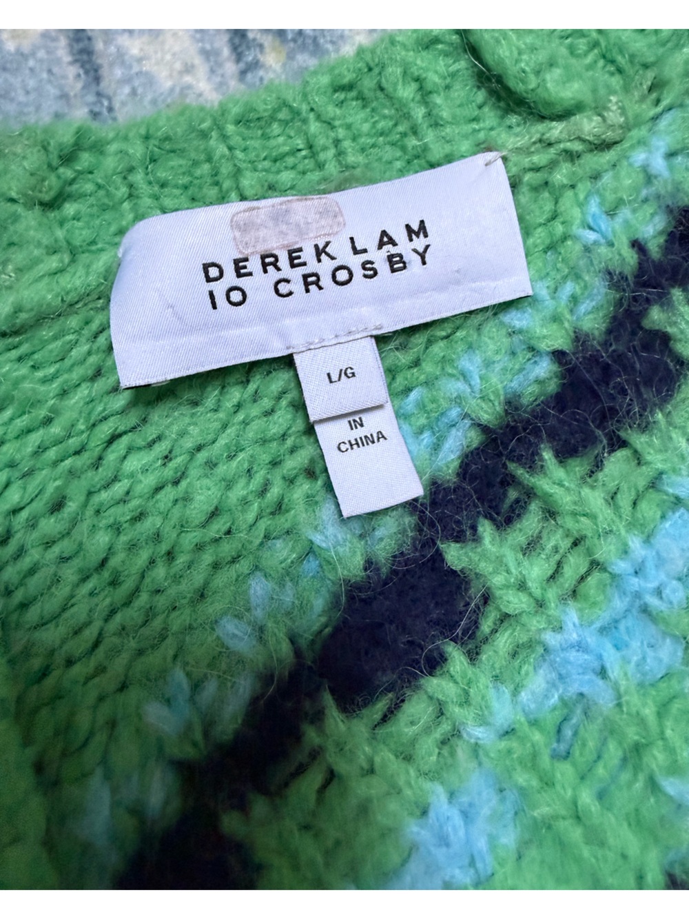 Derek Lam 10 Crosby Bette Fair Isle Cardigan Cozy Oversize Cottagecore apres ski - Picture 4 of 6